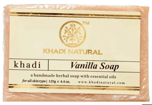 Мыло Ваниль, ручная работа (Vanilla handmade soap), 125 гр Khadi Natural